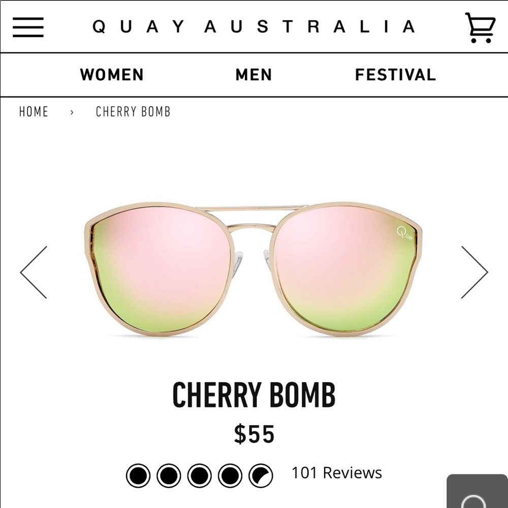 Brand New Quay Cherry Bomb Sunglasses
